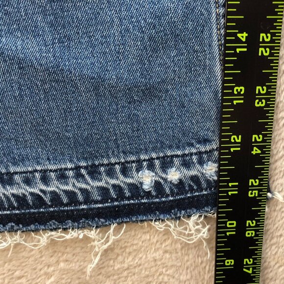 Rag & Bone Women's Jeans Size 29 Retro 70s Flare Frayed Hem Cropped Casual Blue - Picture 4 of 16